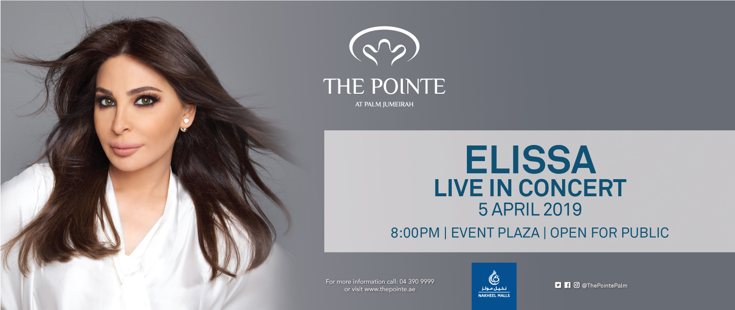 Lebanese nightingale Elissa to perform free live concert at The Pointe at Palm Jumeirah 