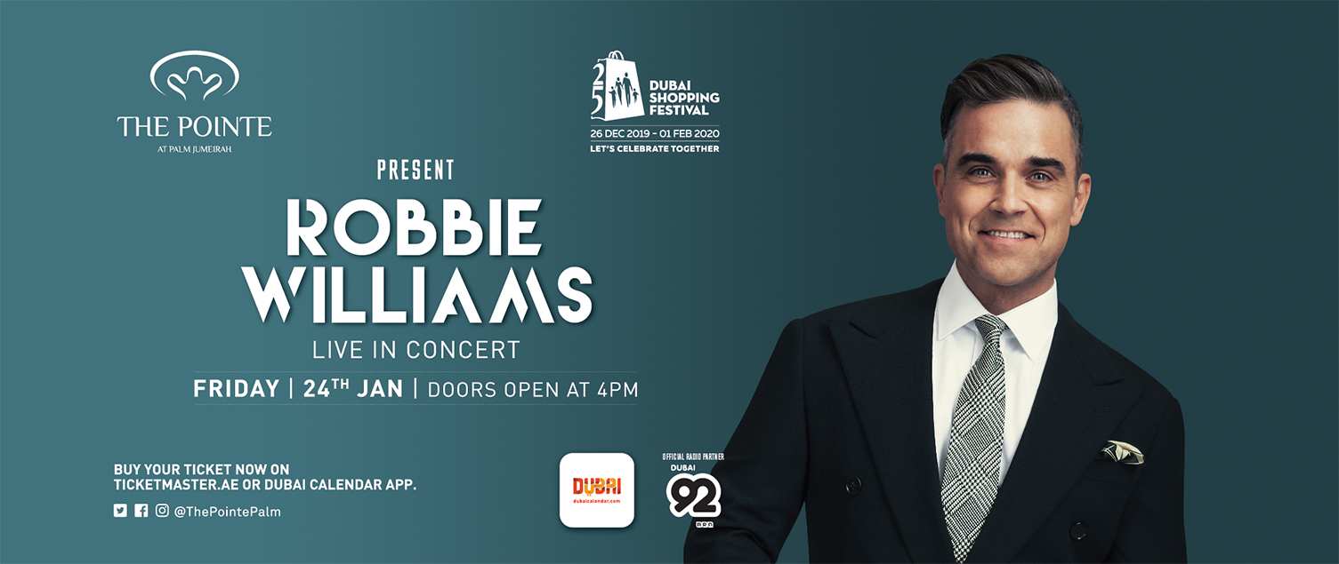 Let Robbie Williams entertain you with live concert at The Pointe